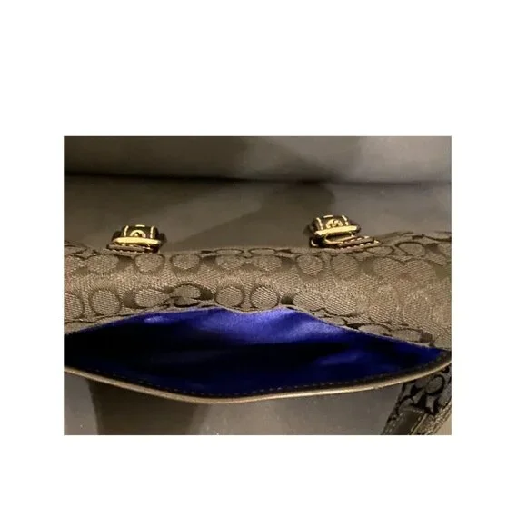 COACH BELT BAG FANNY PACK IN SIGNATURE MINI "C" JACQUARD FABRIC & LEATHER BLACK - Picture 8 of 12